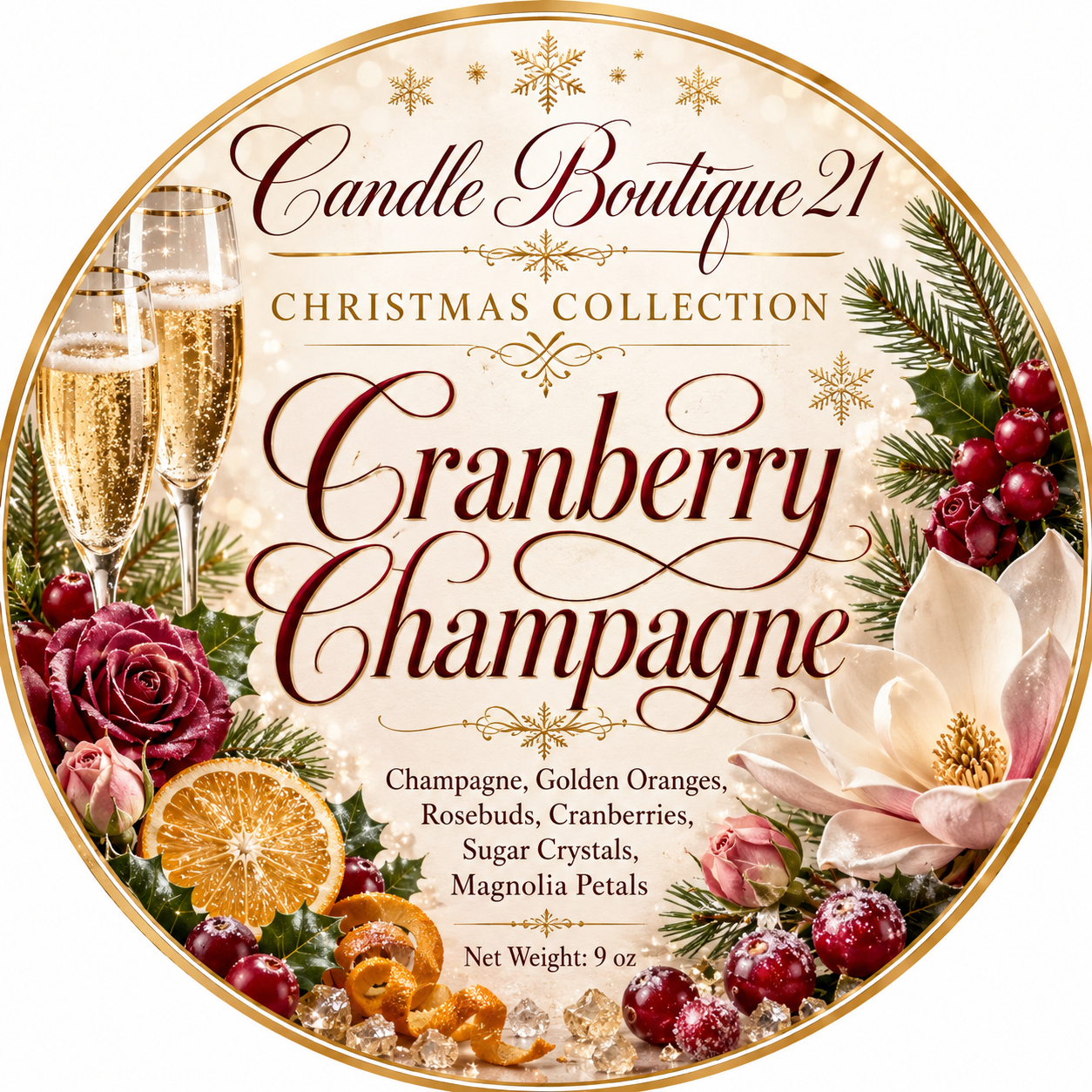 COMING SOON-CHRISTMAS COLLECTION-CRANBERRY CHAMPAGNE