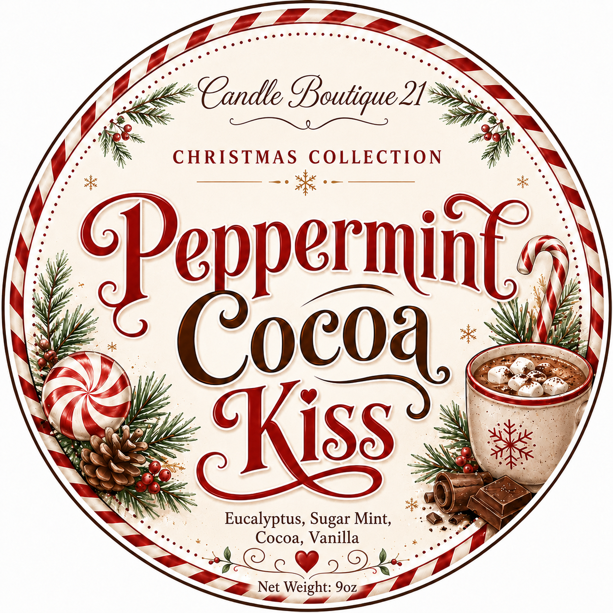 COMING SOON-CHRISTMAS COLLECTION- PEPPERMINT COCOA KISS