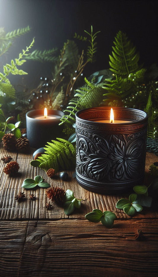 BOUTIQUE CANDLE-BLACK WOODS