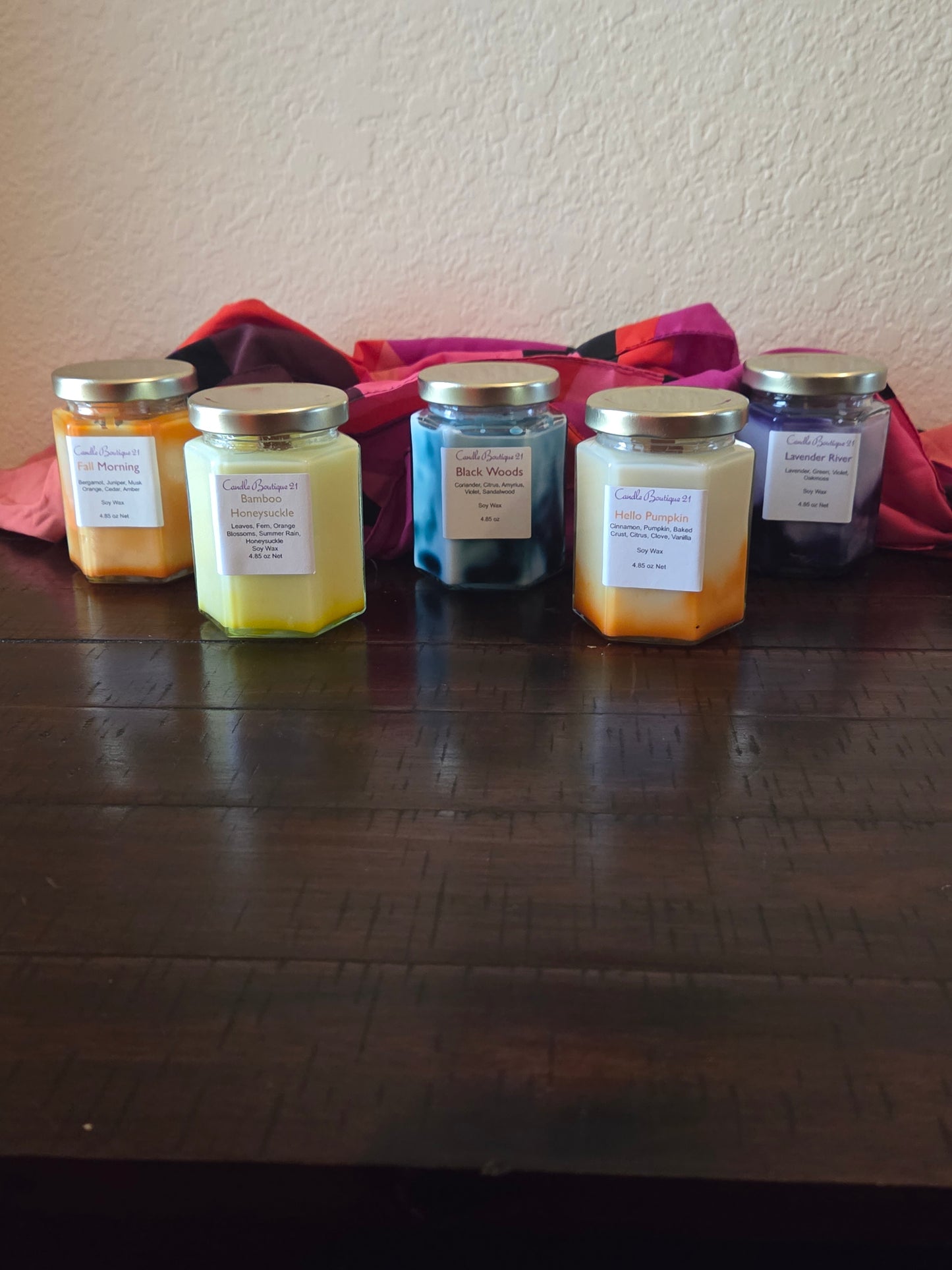 Marbled Hexagon Candles