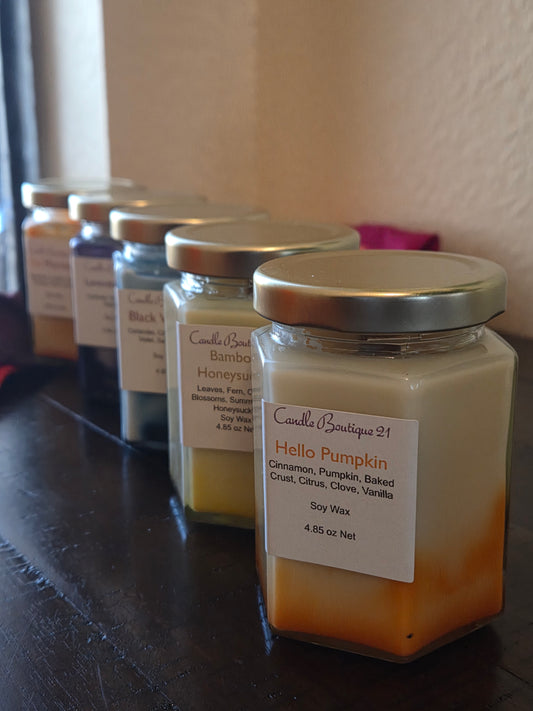 Marbled Hexagon Candles