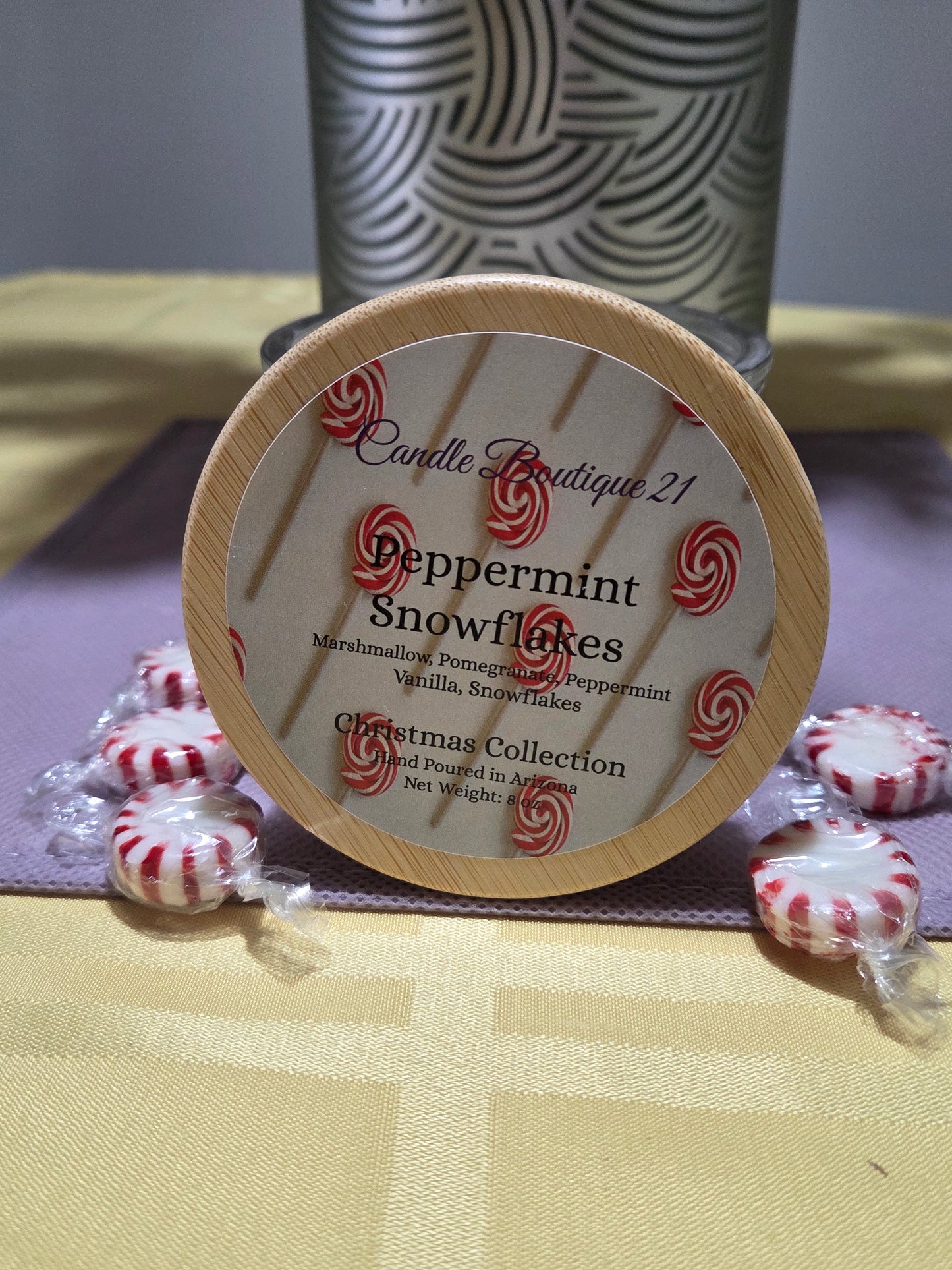 CHRISTMAS COLLECTION-PEPPERMINT SNOWFLAKES